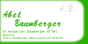 abel baumberger business card